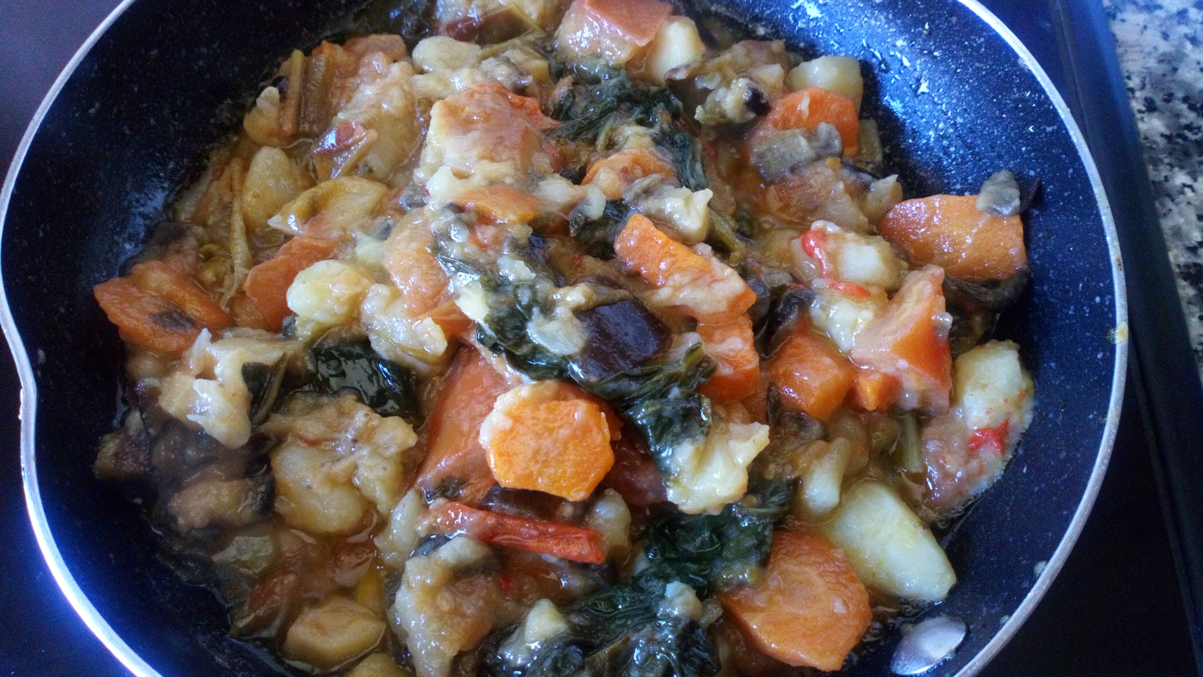 Salteado de patatas y verduras