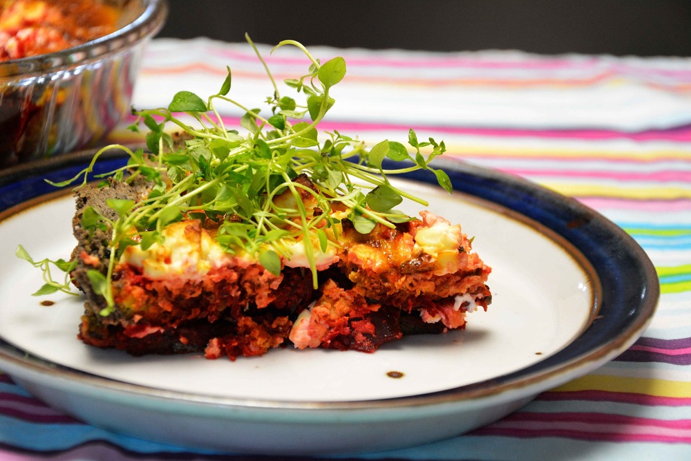 Un plato de comida vegana