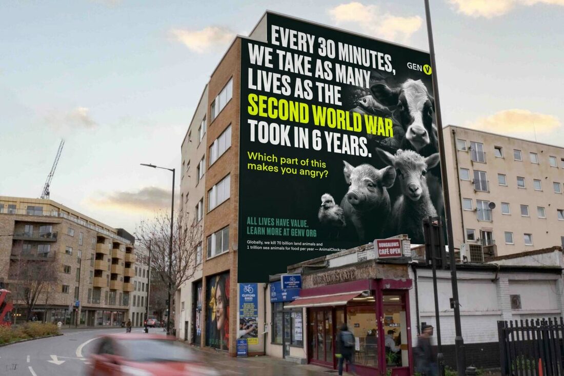 Una campaña compara los mataderos con la Segunda Guerra Mundial en Reino Unido