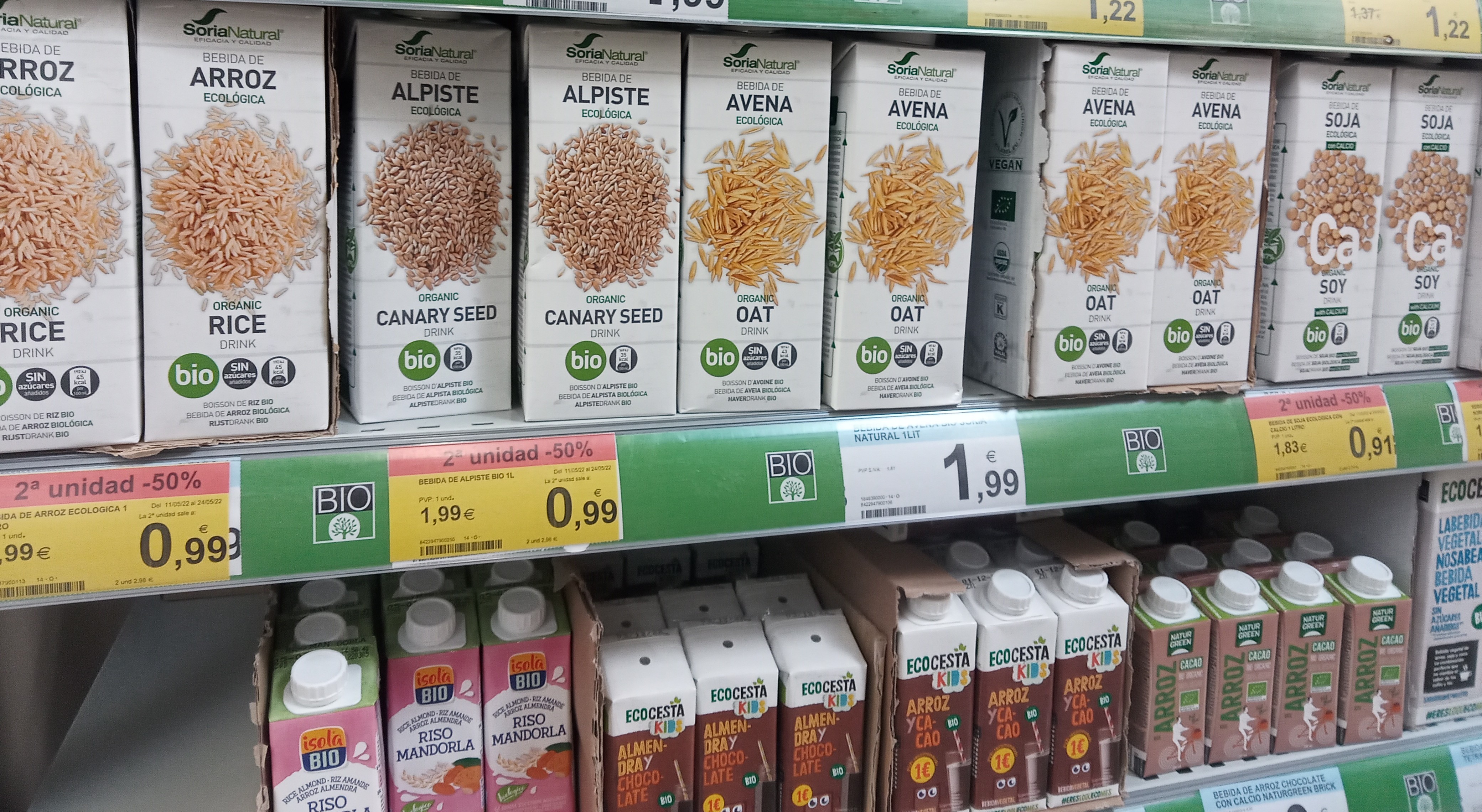 Impuestos a las leches vegetales