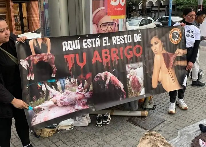 Dénia Animal Save se une a las protestas contra la peletería frente a las tiendas de Max Mara