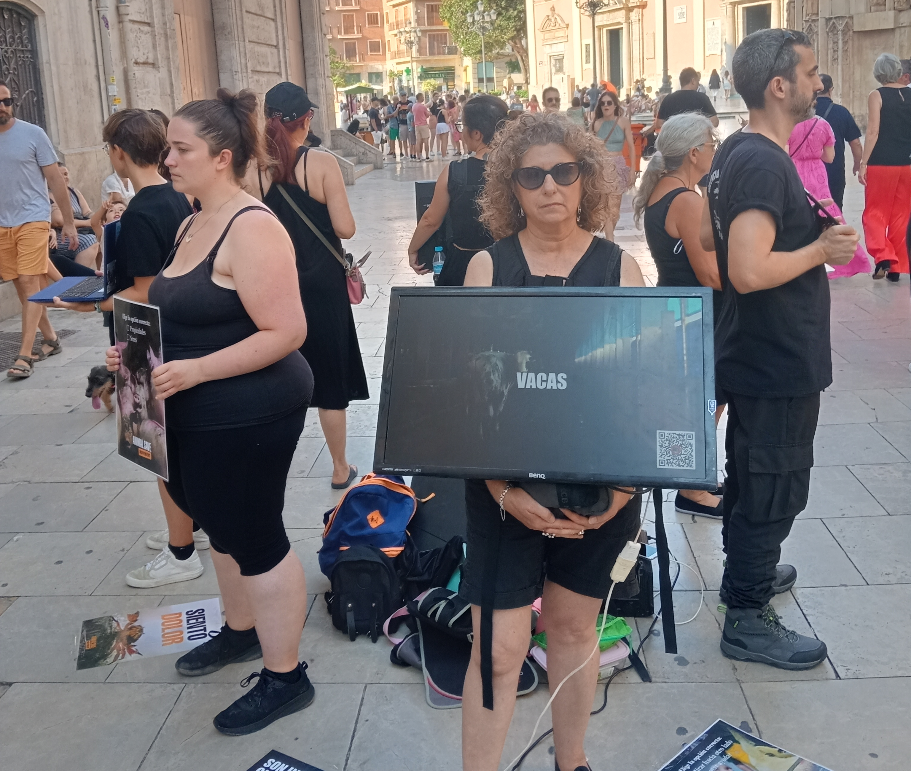 Nueva acción de València Animal Save para concienciar sobre la explotación animal