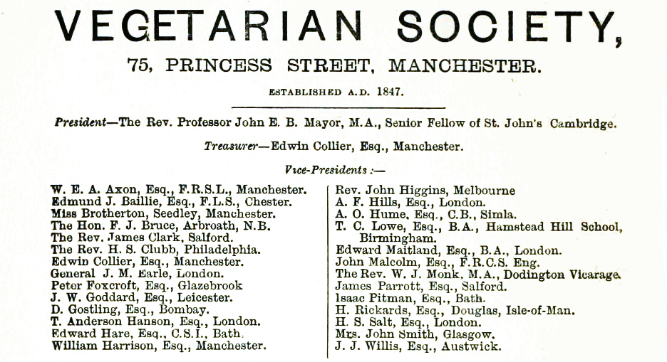 1847: la primera asociación vegetariana de la historia