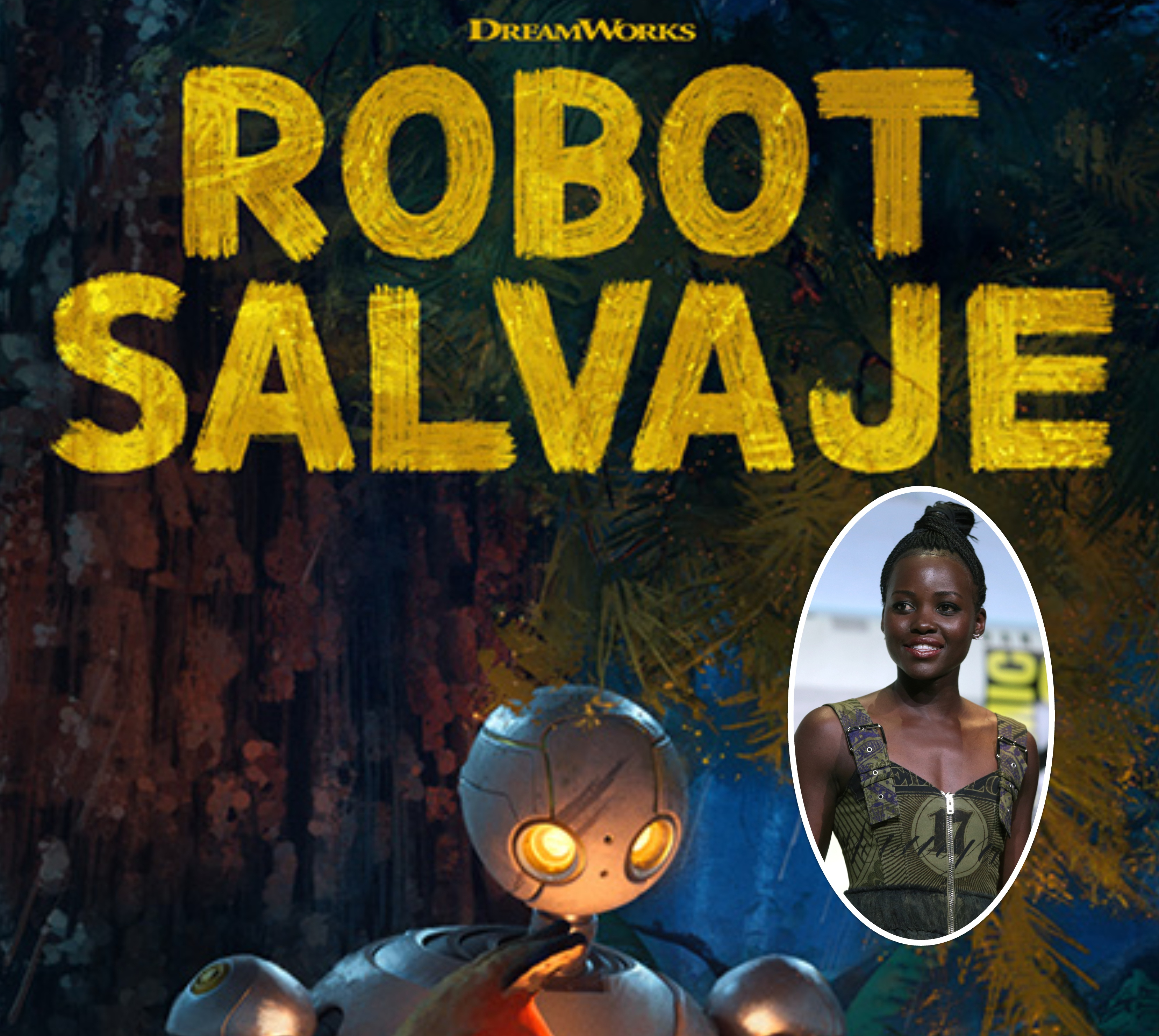 La actriz Lupita Nyong’o apoya la alimentación vegetal en la promoción de ‘Robot Salvaje’