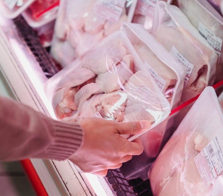 Compra de bandejas de carne