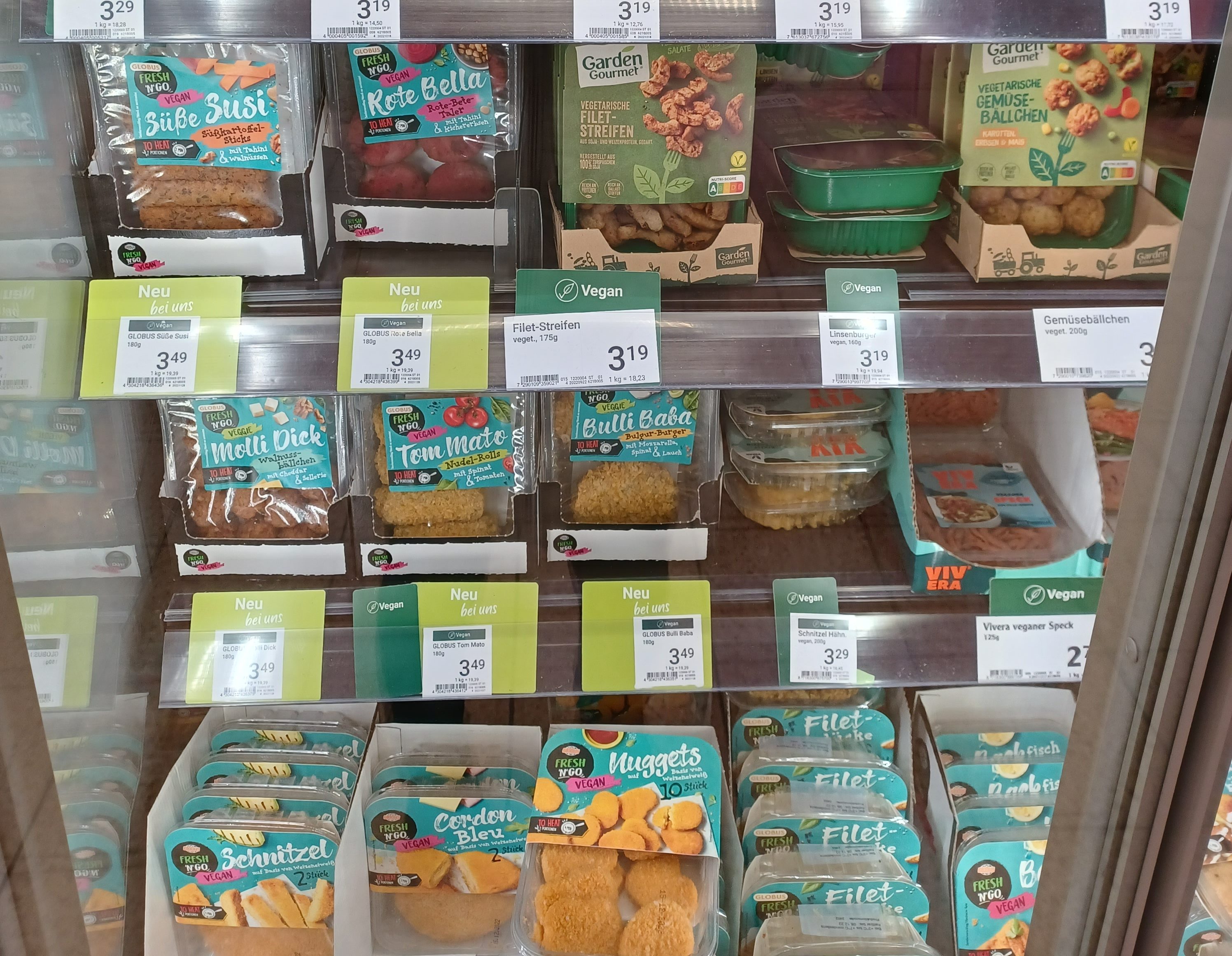 Alternativas vegetales en un supermercado alemán